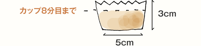 幅5cm×高さ3cm カップ8分目まで