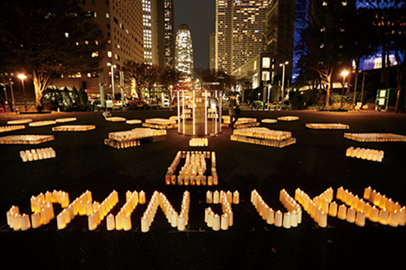 幻想的なキャンドルが新宿のまちを彩るイベント