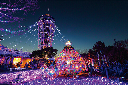江の島周辺にこぼれる光と夜景が織りなす物語
