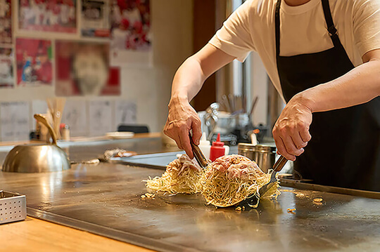 絶妙な焼き加減が魅力 こだわりの「お好み焼き」