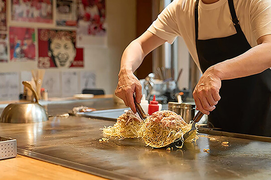 絶妙な焼き加減が魅力 こだわりの「お好み焼き」