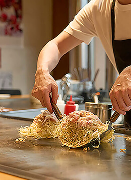 絶妙な焼き加減が魅力 こだわりの「お好み焼き」