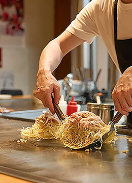 絶妙な焼き加減が魅力 こだわりの「お好み焼き」