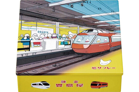 開店50周年を祝う鳩サブレーの記念缶を特別販売