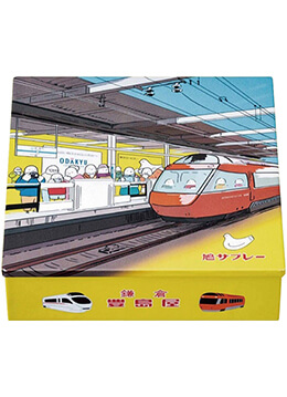 開店50周年を祝う鳩サブレーの記念缶を特別販売